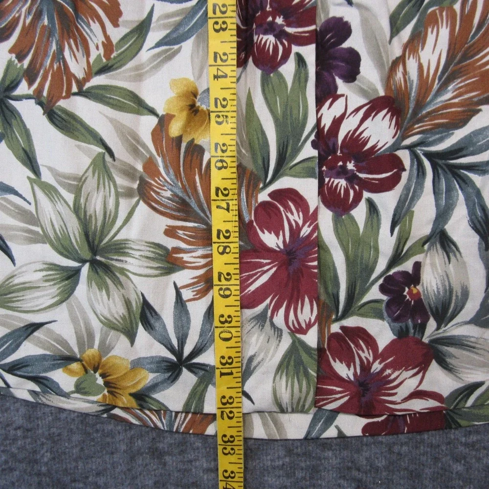 Vtg Alfred Dunner Floral‎ Pleated Midi Skirt 18W Autumn Cottagecore Grandma USA